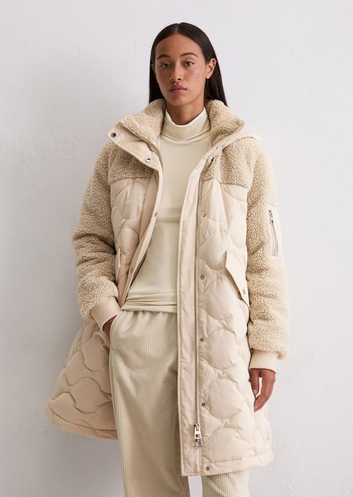 Relaxed down parka — Light Oat