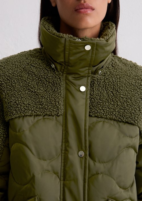 Relaxed down parka — Mossy Olive