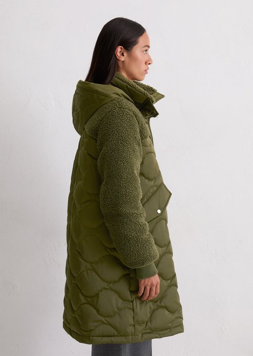 Relaxed down parka — Mossy Olive