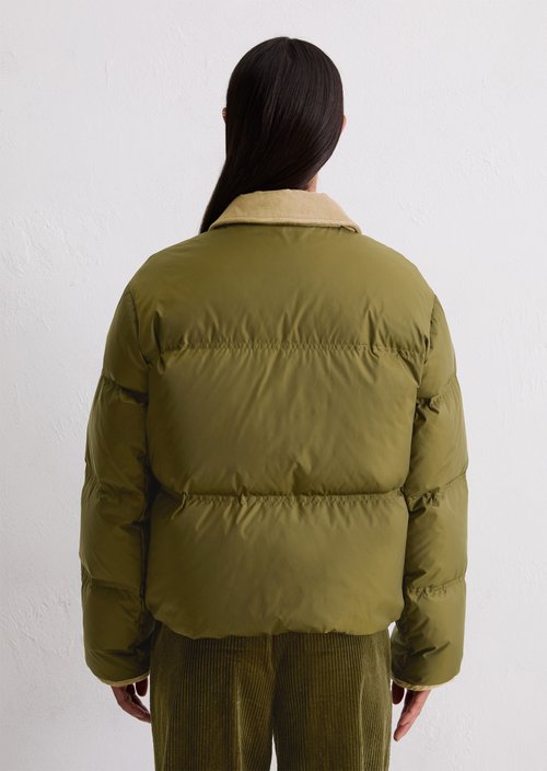 Regular puffer down jacket — Mossy Olive