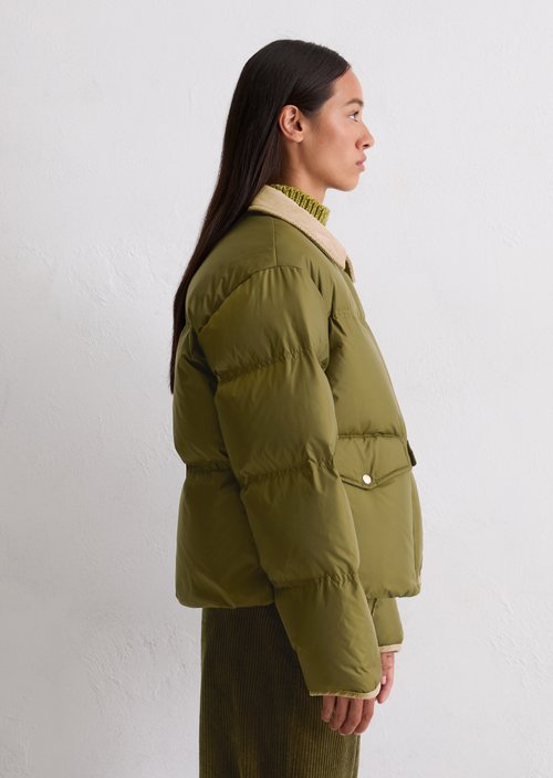 Regular puffer down jacket — Mossy Olive