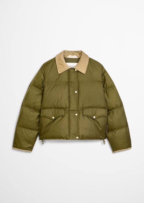 Regular puffer down jacket — Mossy Olive
