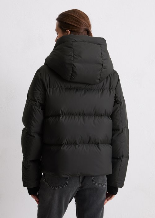 Regular puffer down jacket — Black (alternate view)