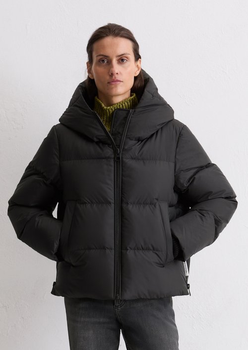 Regular puffer down jacket — Black