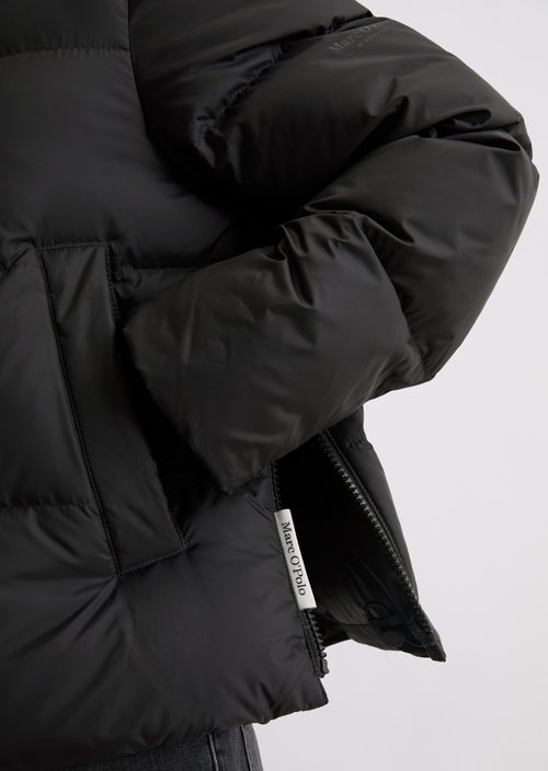 Regular puffer down jacket — Black