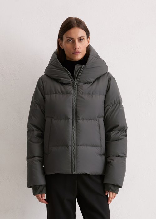 Regular puffer down jacket — Dark Grey Melange