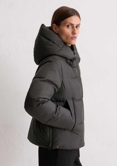 Regular puffer down jacket — Dark Grey Melange