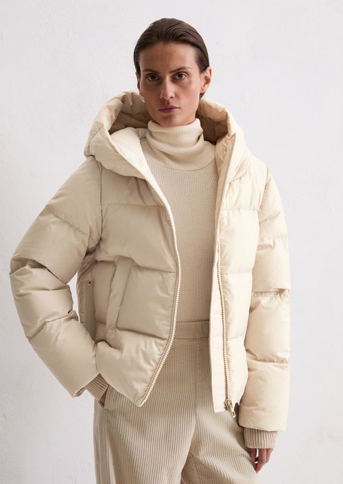 Regular puffer down jacket — Light Oat