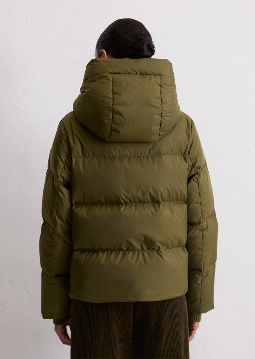 Regular puffer down jacket — Mossy Olive (alternate view)