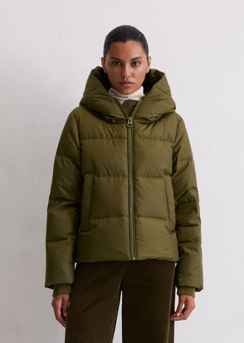 Regular puffer down jacket — Mossy Olive
