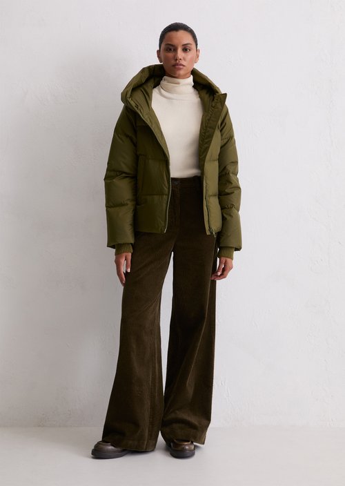 Regular puffer down jacket — Mossy Olive