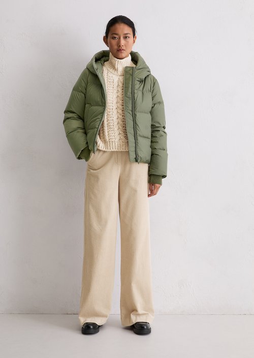 Regular puffer down jacket — Dusty Green