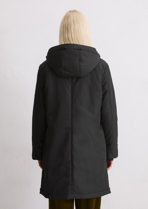 Padded parka jacket fitted — Black (alternate view)