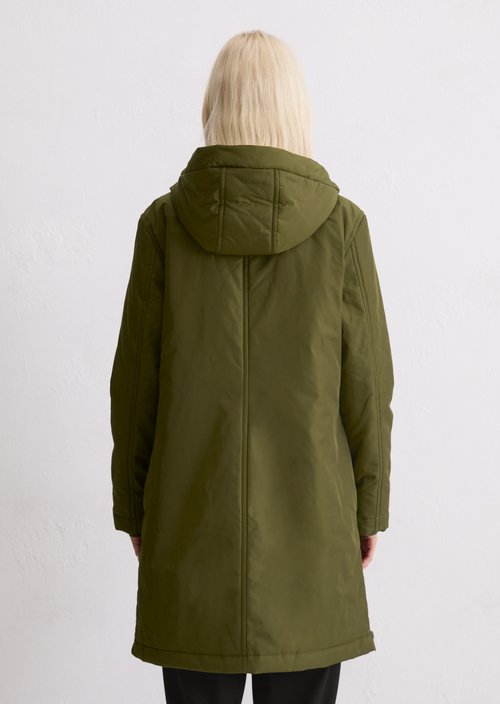 Padded parka jacket fitted — Mossy Olive (alternate view)