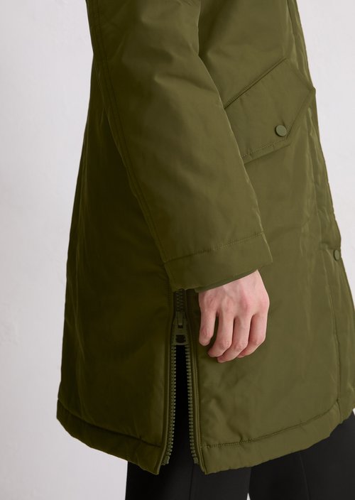 Padded parka jacket fitted — Mossy Olive