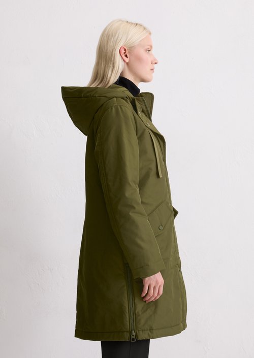 Padded parka jacket fitted — Mossy Olive