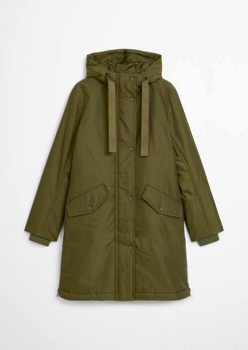 Padded parka jacket fitted — Mossy Olive