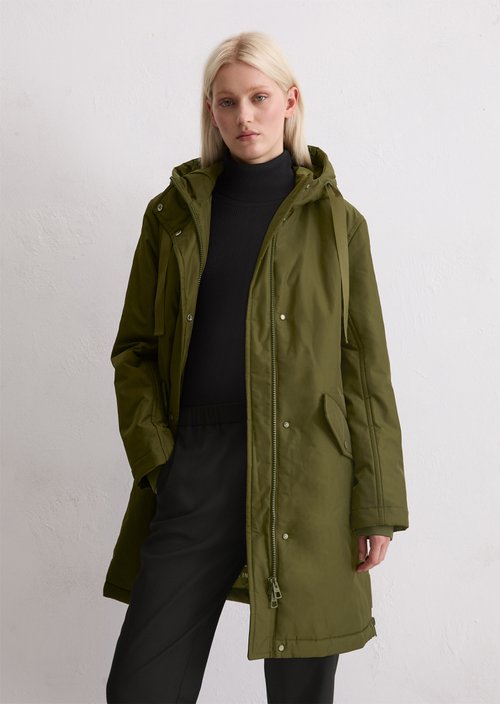 Padded parka jacket fitted — Mossy Olive