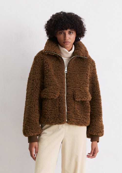 Teddy jacket regular — Pure Chocolate