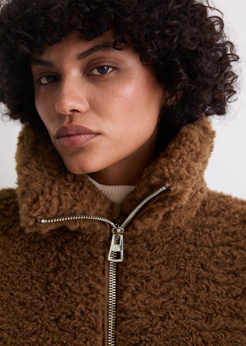 Teddy jacket regular — Pure Chocolate
