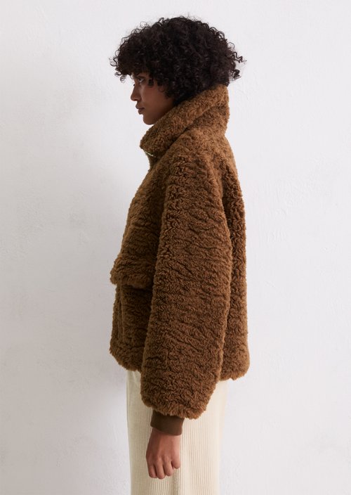 Teddy jacket regular — Pure Chocolate