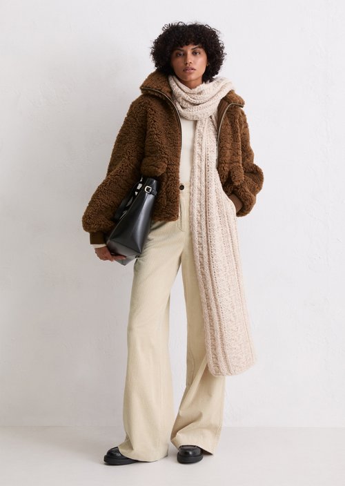 Teddy jacket regular — Pure Chocolate