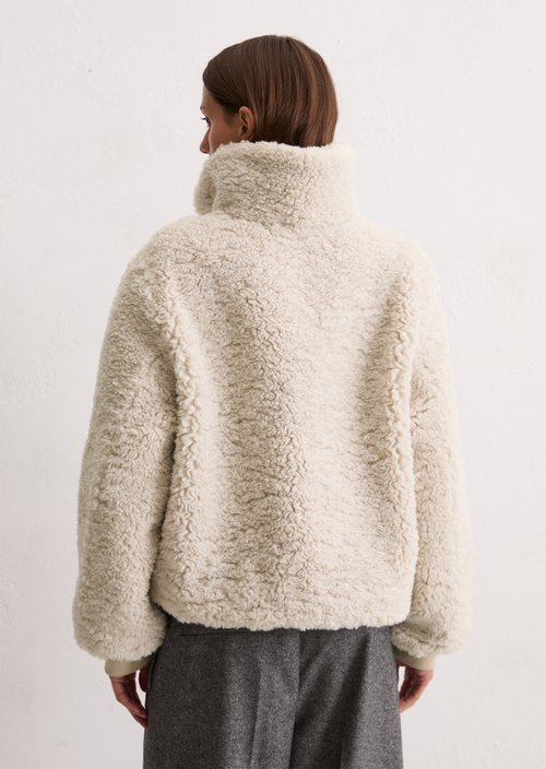 Teddy jacket regular — Light Oat