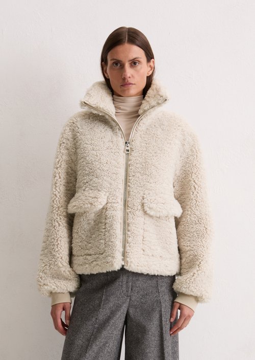Teddy jacket regular — Light Oat