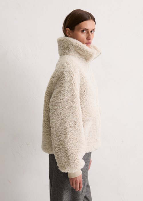 Teddy jacket regular — Light Oat