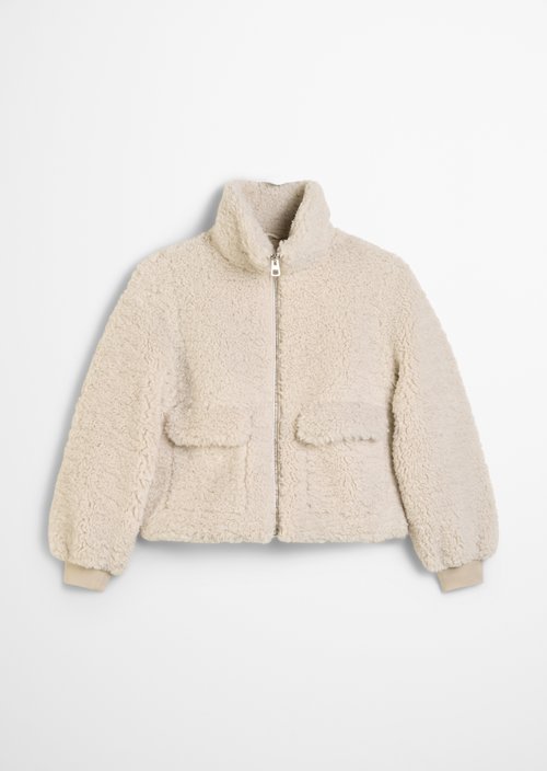 Teddy jacket regular — Light Oat