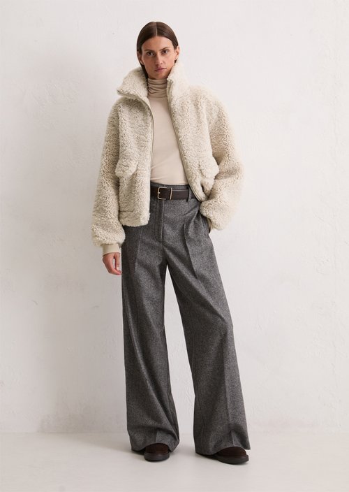 Teddy jacket regular — Light Oat