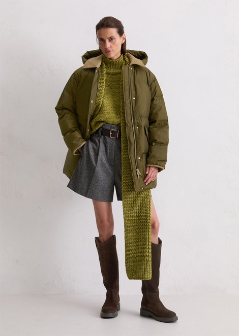 Marc O'Polo Puffer-Daunenparka regular, Damen, grün, Gr. 36, 100% Polyester
