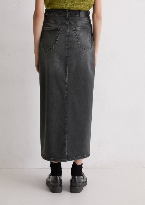 Maxi denim skirt — Black (alternate view)