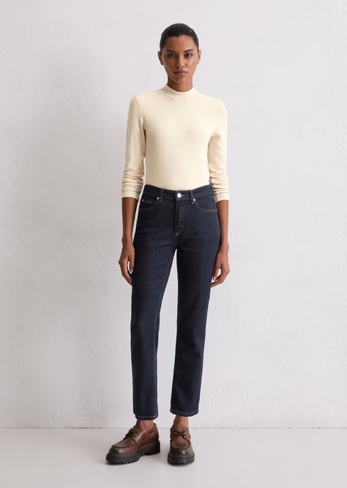 Jeans model Linde straight cropped — Black