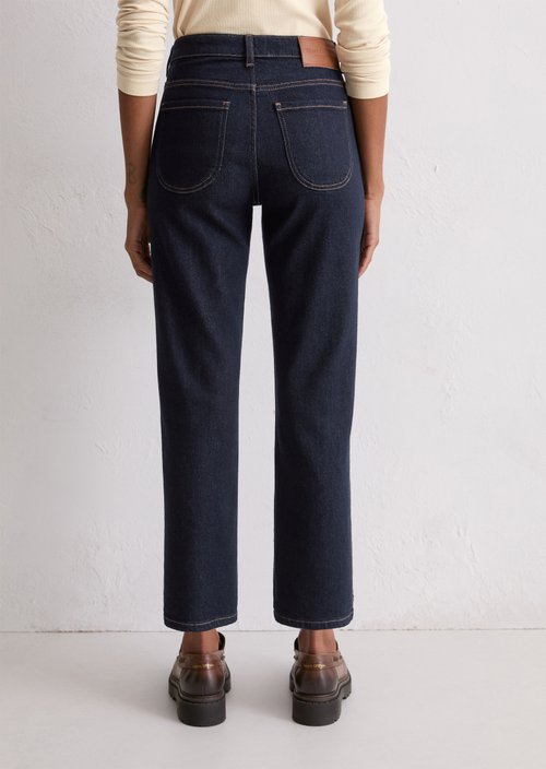 Jeans model Linde straight cropped — Black