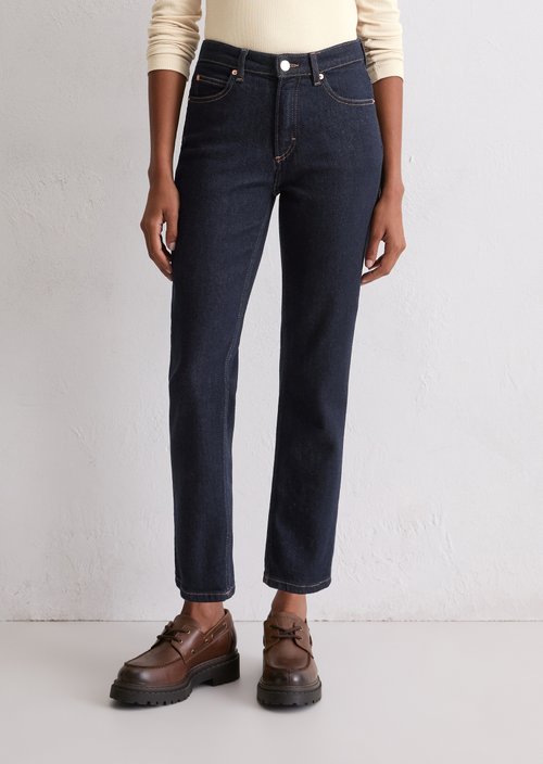 Jeans model Linde straight cropped — Black