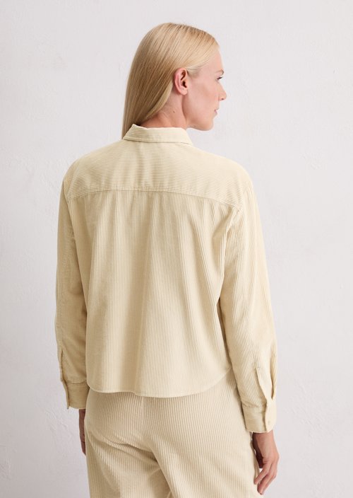 Relaxed fine corduroy blouse — Light Oat