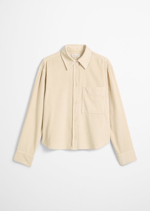 Relaxed fine corduroy blouse — Light Oat