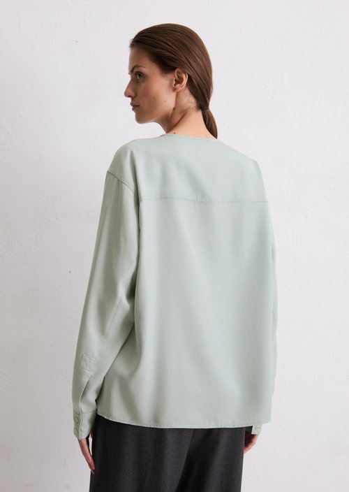 Straight blouse — Silvery Blue