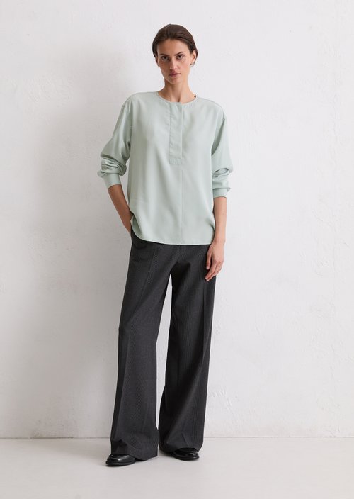 Straight blouse — Silvery Blue