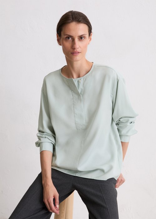 Straight blouse — Silvery Blue