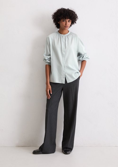 Blouse flared — Silvery Blue
