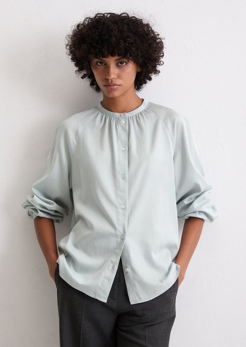 Blouse flared — Silvery Blue