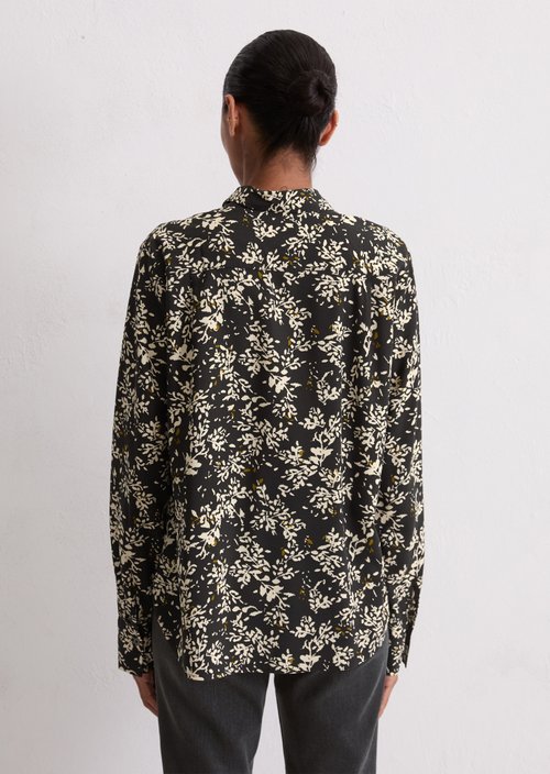 Regular all-over print blouse — Black