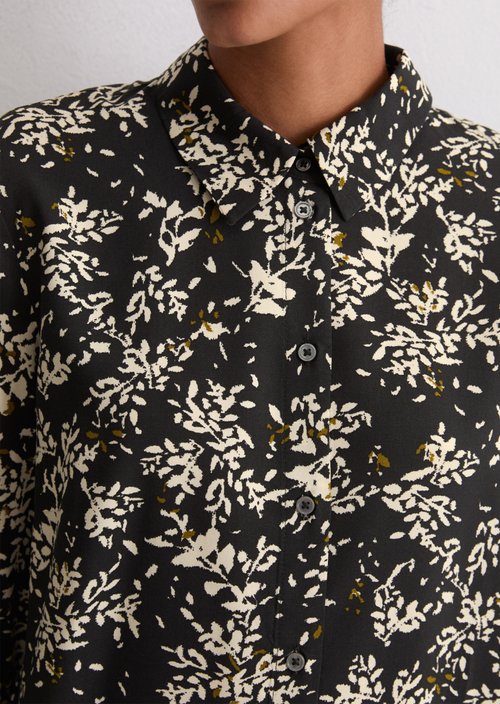 Regular all-over print blouse — Black
