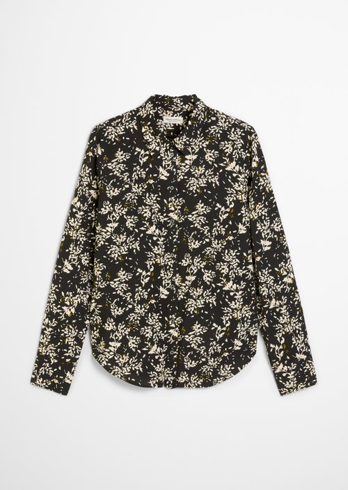 Regular all-over print blouse — Black