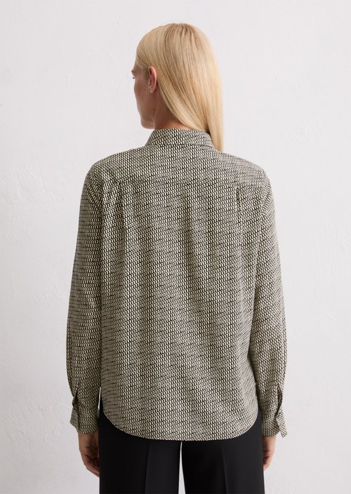 Regular all-over print blouse — Offwhite