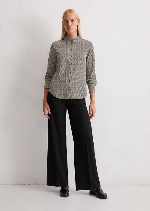 Regular all-over print blouse — Offwhite