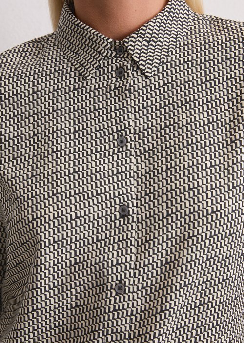 Regular all-over print blouse — Offwhite