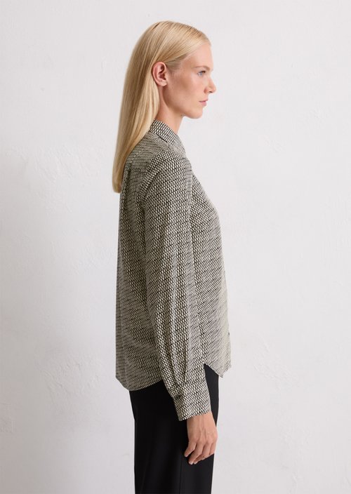 Regular all-over print blouse — Offwhite